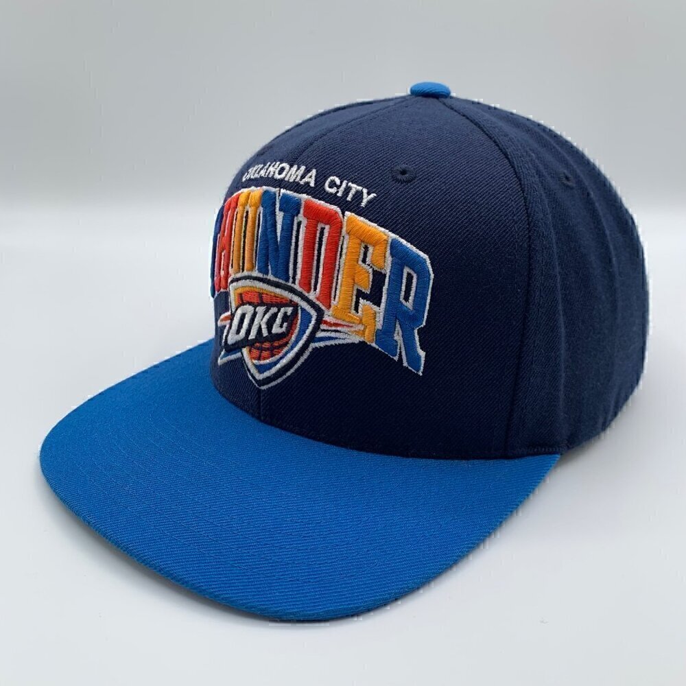 Oklahoma City Thunder NBA Navy Blue Mitchell & Ness Snapback Hat